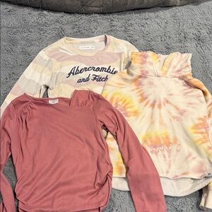 Abercrombie & Fitch Kids camp, Pink and Tie-Dye swirl tops